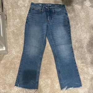 J. Crew Factory Blue Flare Wide Leg Jeans